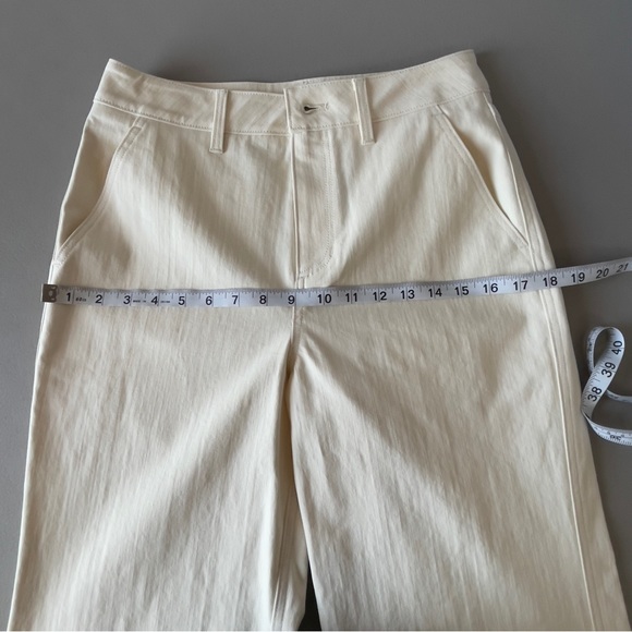 Jenni Kayne High Rise Wide Leg Jeans In Natural Sz 2 NWT Neutral Minimalist Crop - Picture 12 of 14